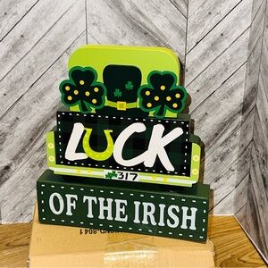 Luck of the Irish Block Decor- NIB